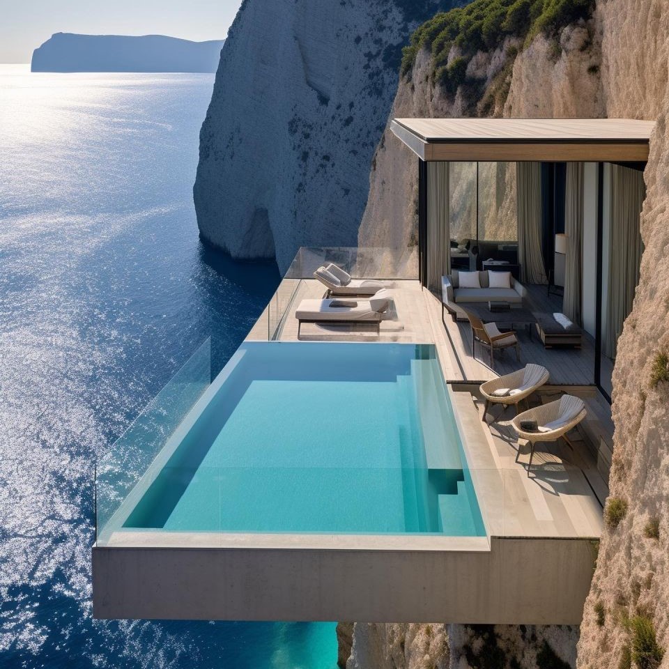 Ház a sziklában egy álom kilátással - Navagio Bay Greece, Zante